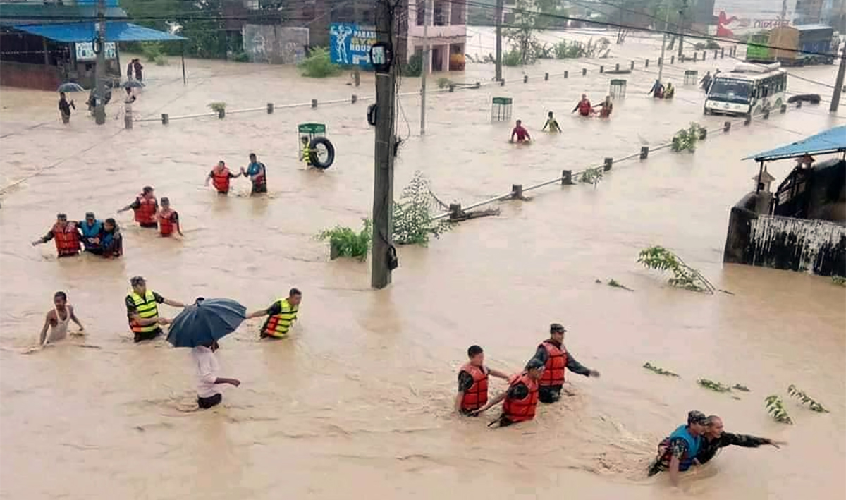 पूर्वी नवलपरासीमा एकसय ४४ घर डुबानमा